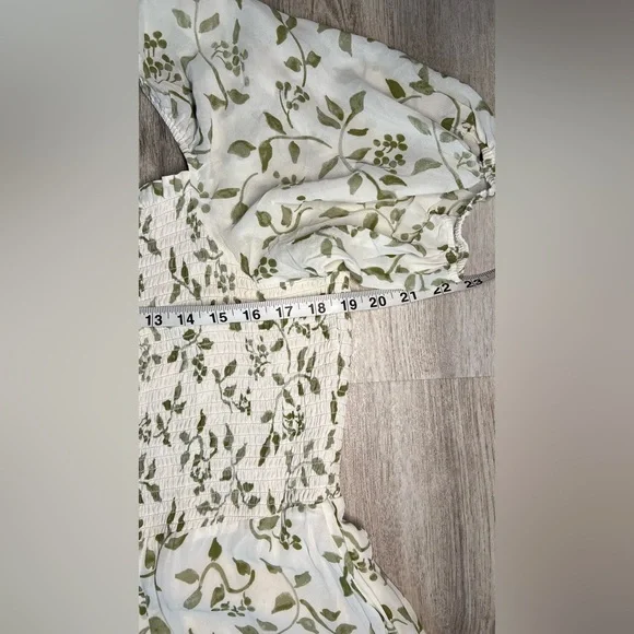 Reformation Floral Green Dress Size 3X‎ - Picture 8 of 14